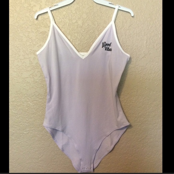 PINK Victoria's Secret Tops - 💥5 for $25💥Victoria's Secret Good Vibes Bodysuit